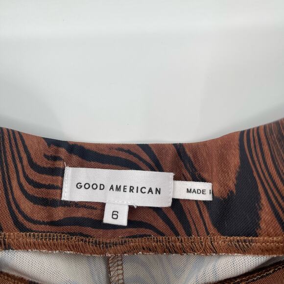 GOOD AMERICAN Mesh Flare Pants Size 3XL Plus Size Cover Up Sheer Chai Swirl NWT - Picture 5 of 12